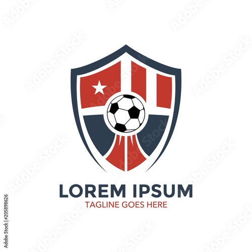 Unique badge soccer logo vector design. icon. vector illustration