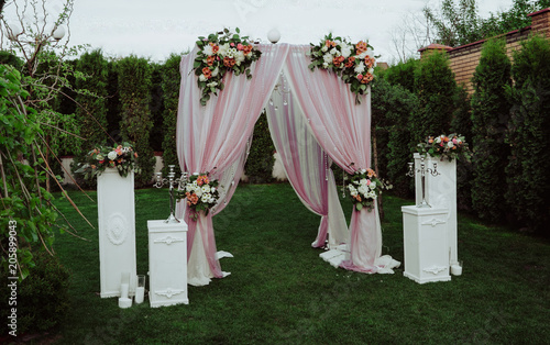 wedding arch in the garden