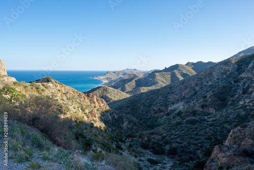 Viewpoint to the sea under the blue sky in Carboneras © vicenfoto