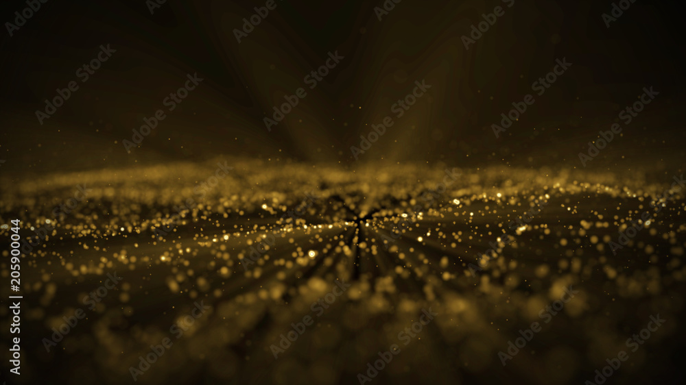 Digital wave particles form for digital background. gold wave with light showing through Digital wave particles form for digital background. gold wave with light showing through