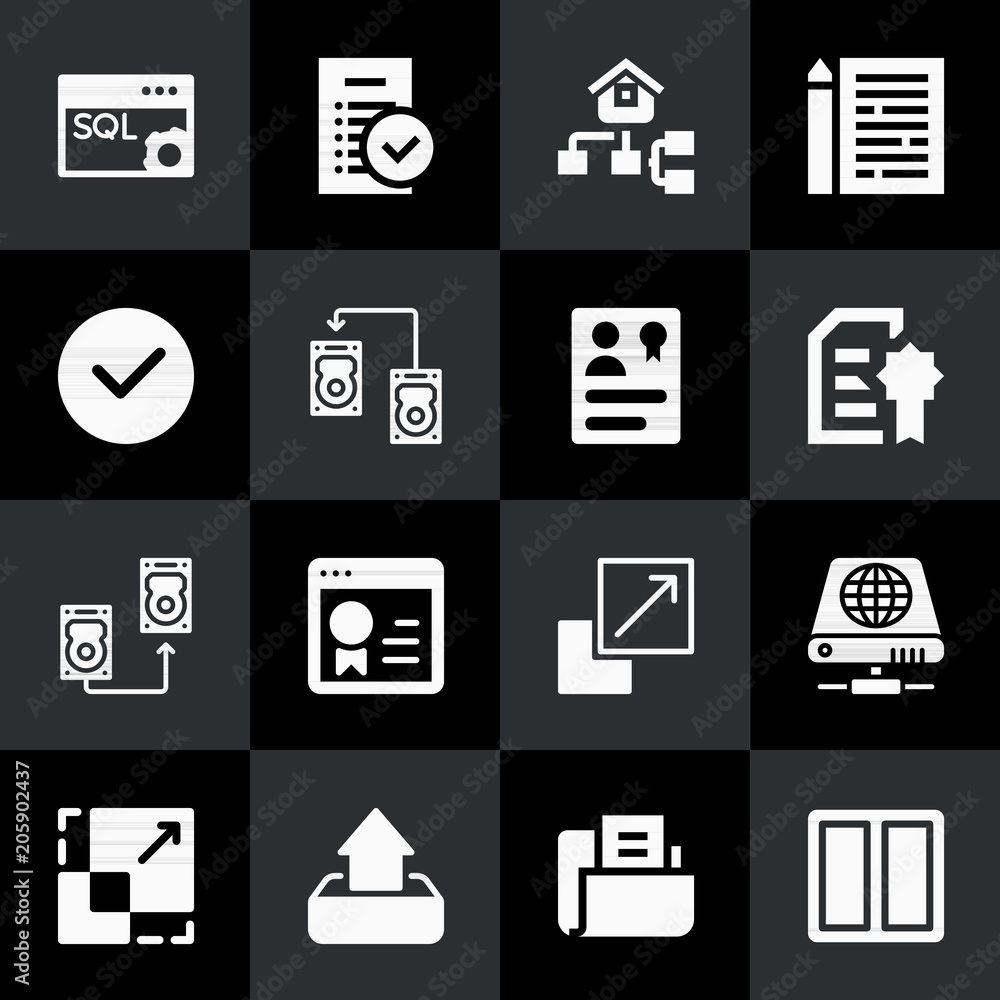 Filled interface 16 vector icons set. 16 icons page symbol for your web site design. logo, app, ui, illustration, eps10 Filled interface 16 vector icons set. 16 icons page symbol for your web site design. logo, app, ui, illustration, eps10