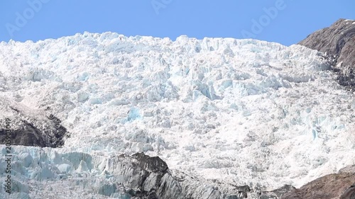 New Zealand franz josef glacier 2017 blue ice zoom