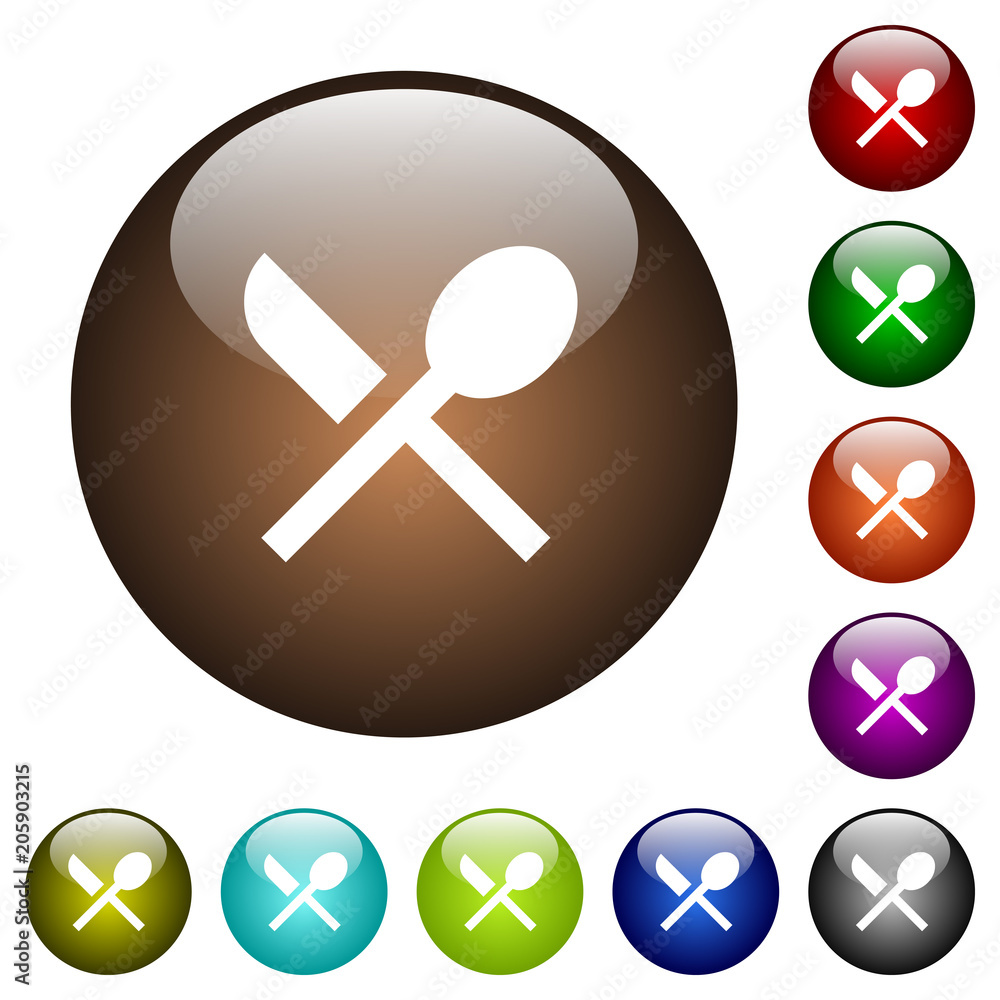 Dining color glass buttons Dining color glass buttons
