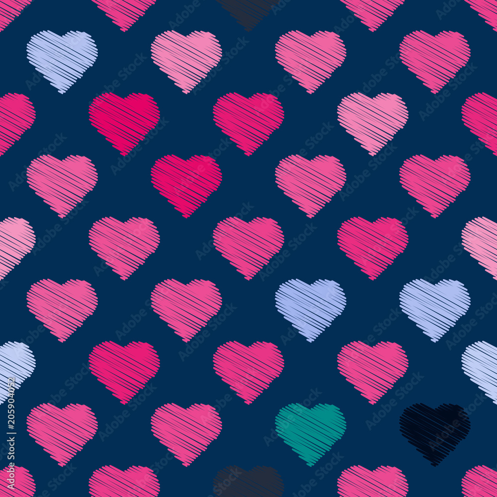 
seamless vector background with hearts
