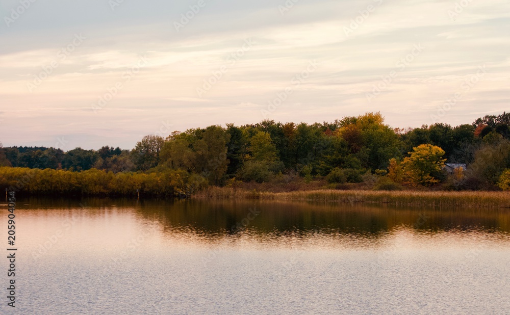 Beautiful background with a beautiful lake