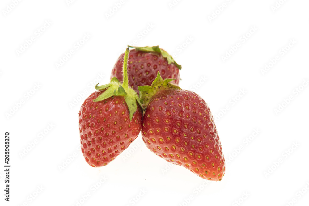 Red strawberry on white background insulated Red strawberry on white background insulated