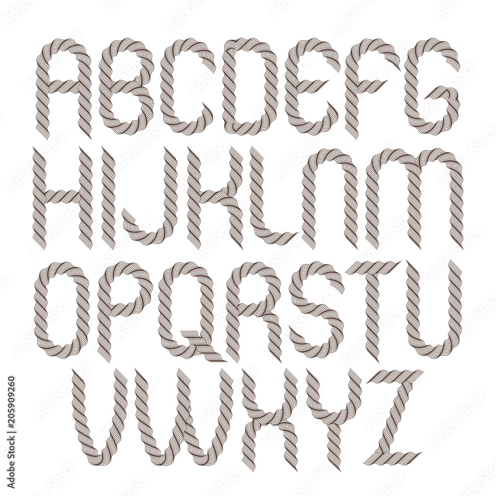 Set of vector rounded capital alphabet letters isolated created using guilloche ornate, decorate waves. Can be used for certificate design. Set of vector rounded capital alphabet letters isolated created using guilloche ornate, decorate waves. Can be used for certificate design.