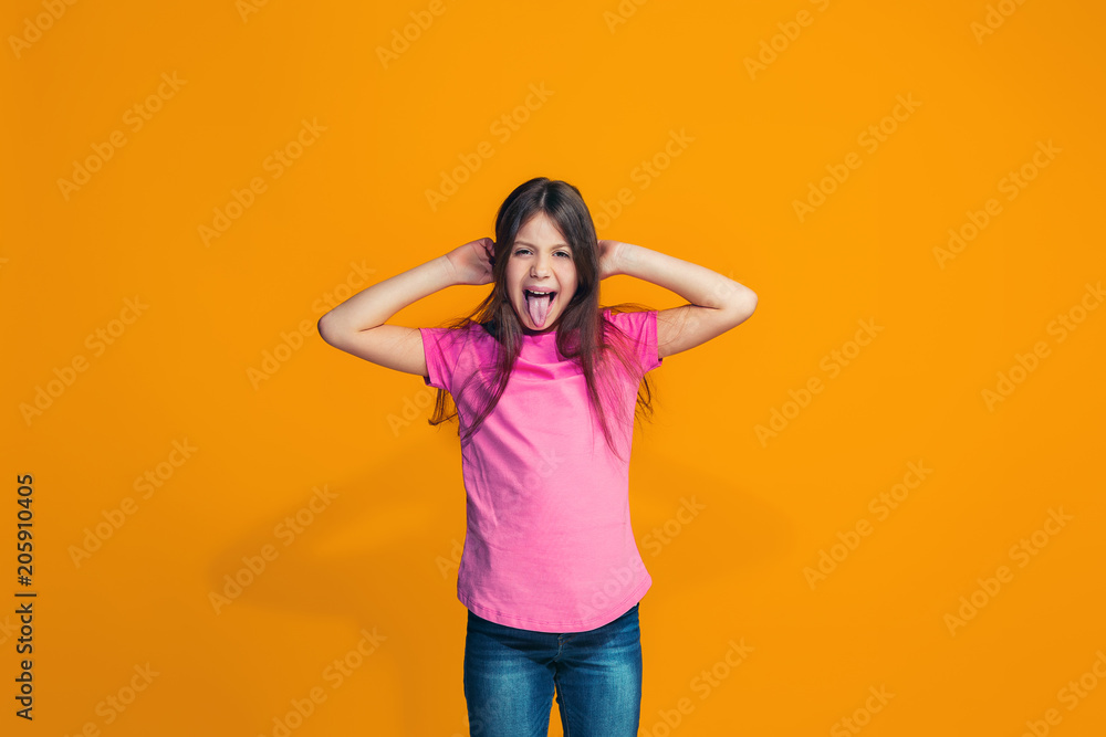 The squint eyed teen girl with weird expression The squint eyed teen girl with weird expression