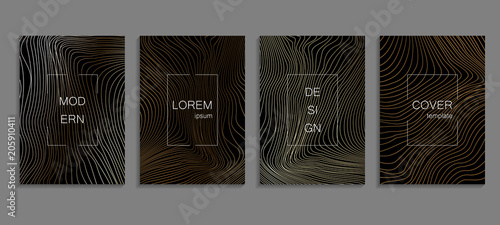 Set of luxury cover templates. Vector cover design for placards, banners, flyers, presentations and cards