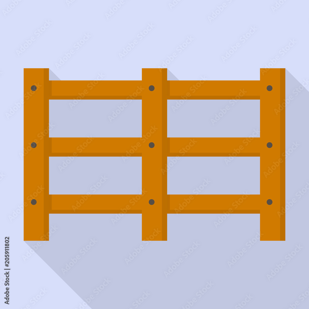 Farm wood barrier icon. Flat illustration of farm wood barrier vector icon for web design Farm wood barrier icon. Flat illustration of farm wood barrier vector icon for web design