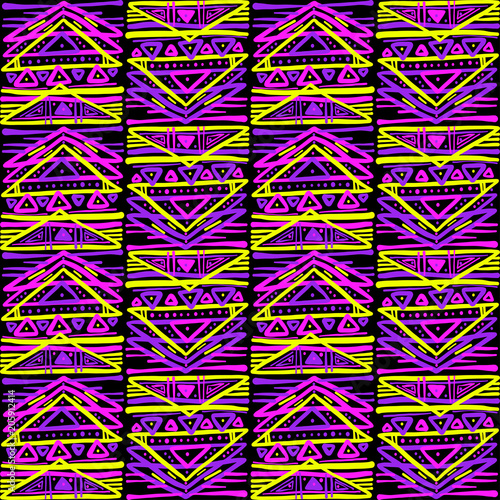 Abstract Ikat and boho style handcraft fabric pattern. Traditional Ethnic design for clothing and textile background, carpet or wallpaper