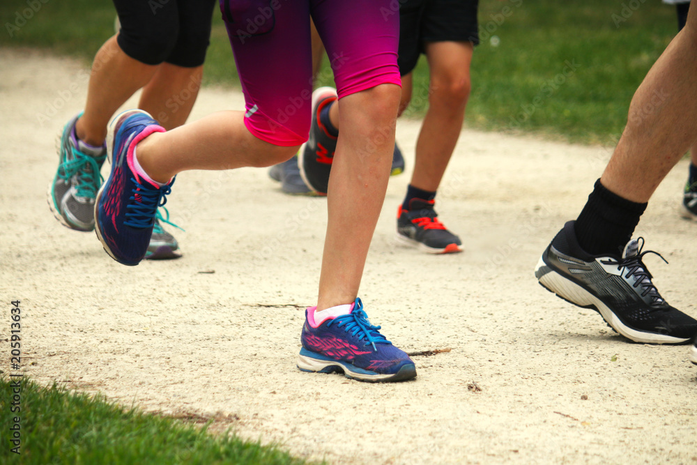 Runners competing in a race Runners competing in a race