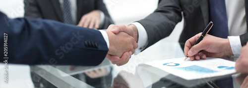 close up.handshake of business partners