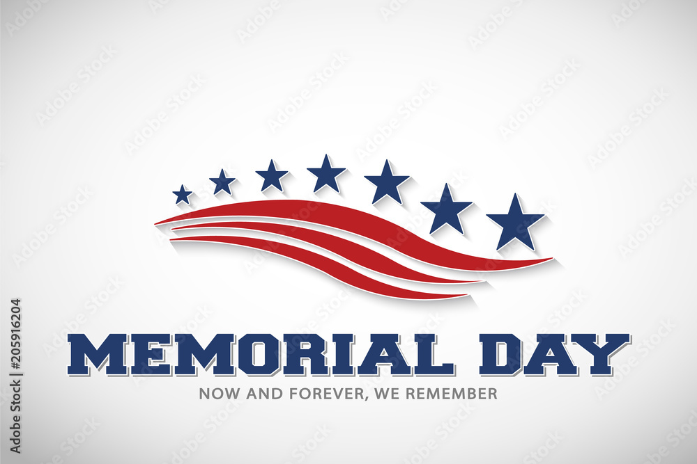 Memorial Day Stars and Stripes Vector Illustration