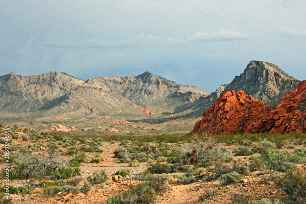 Landscape before storm - Valley of Fire State Park, Nevada