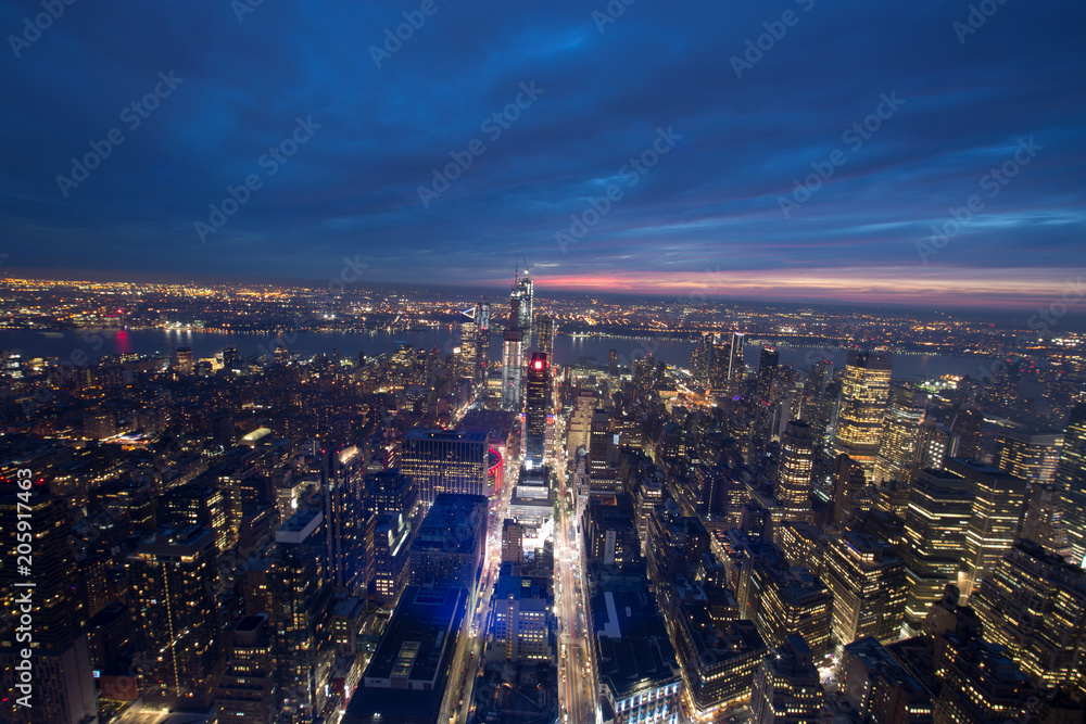 New York vista dall'empire state bilding