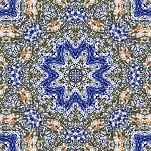 Fototapeta Abstract fractal mandala computer-generated illustration