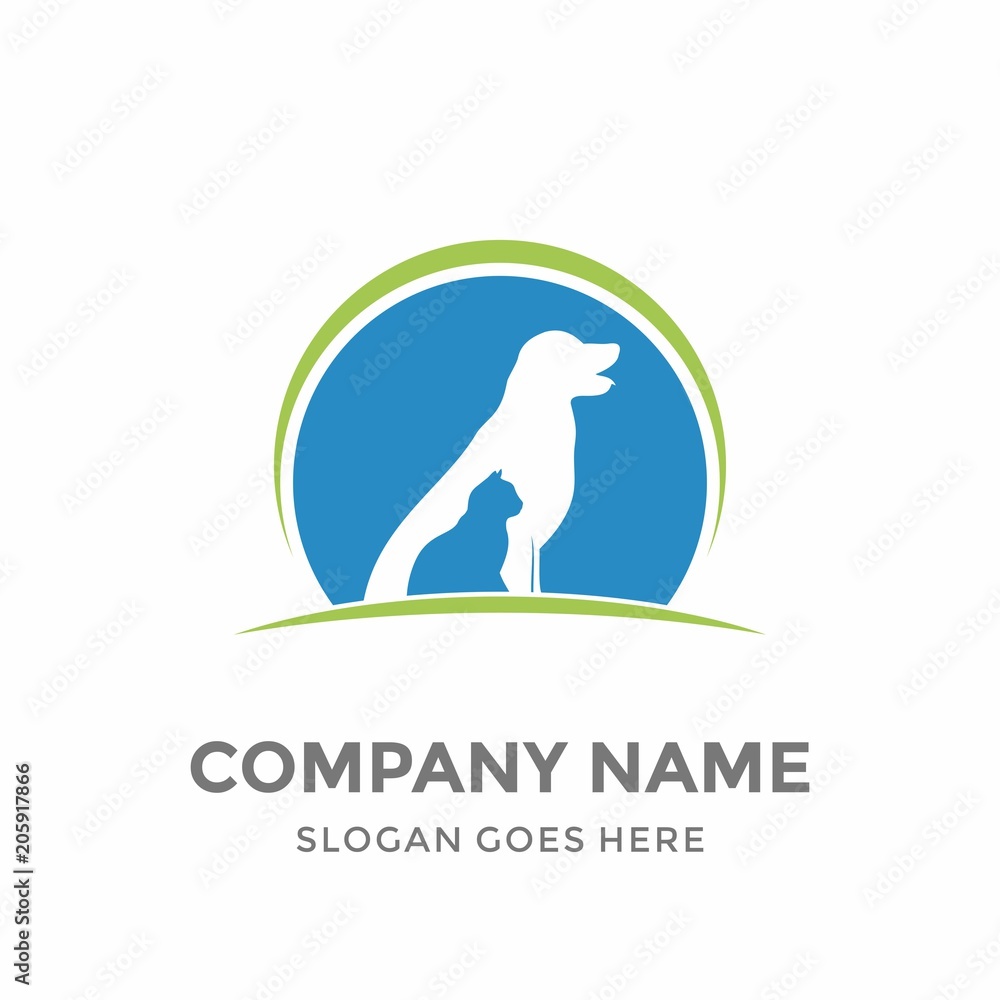 Circle Protection Animal Pet Care Veterinary Clinic Friends Safety  Silhouette Grapic Love Circle Modern Healthcare Dog Cat Logo Icon Vector  Design Template Stock Vector | Adobe Stock