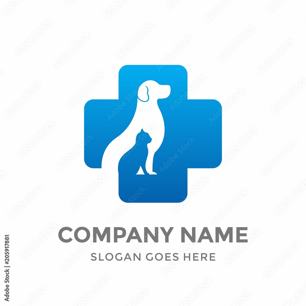 Hospital Health Medical Animal Pet Care Veterinary Clinic Friends Safety  Silhouette Grapic Love Circle Modern Healthcare Dog Cat Logo Icon Vector  Design Template Stock Vector | Adobe Stock
