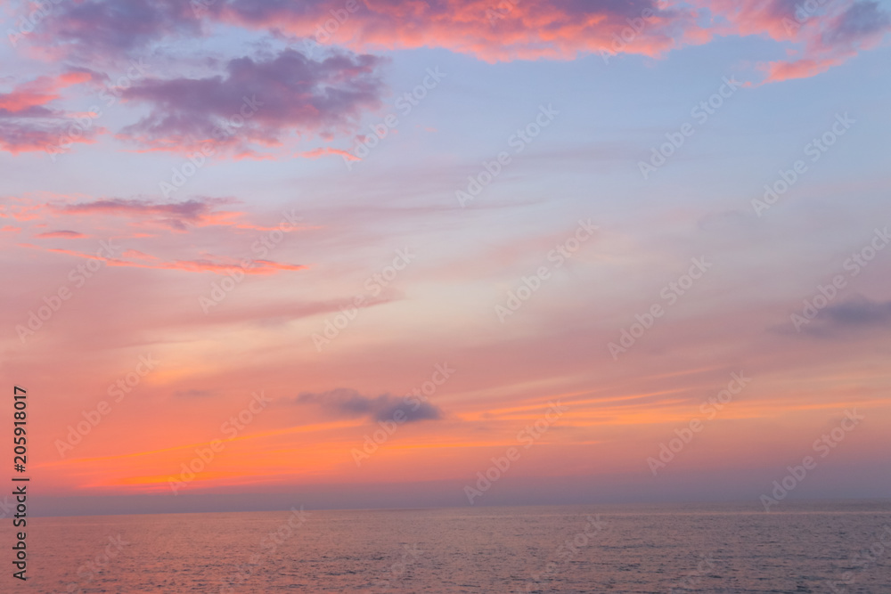 Beautiful sunset over the Black sea