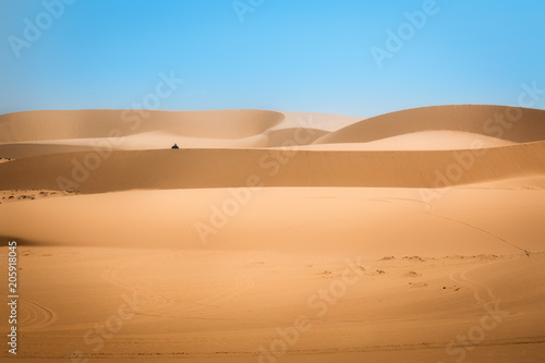 White sand dune desert in Mui Ne