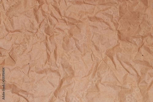 old crumpled brown paper for texture or background