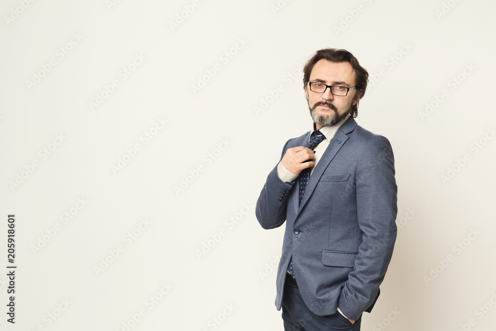 Handsome confident bearded businessman portrait Handsome confident bearded businessman portrait