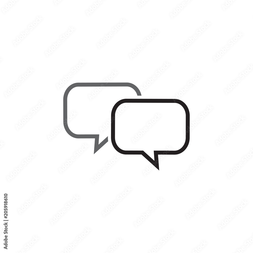 Bubble chat outline icon template Bubble chat outline icon template