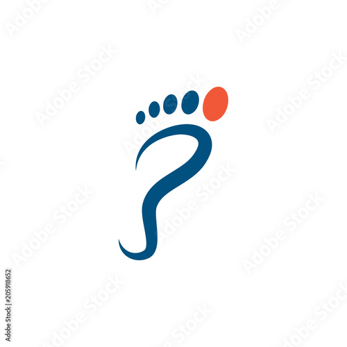 Foot palm icon template vector
