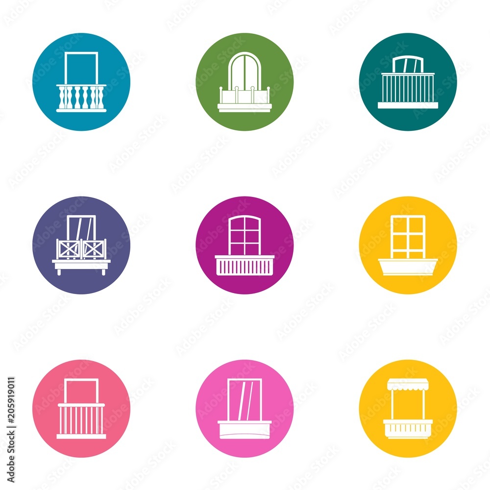 Euro window icons set. Flat set of 9 euro window vector icons for web isolated on white background Euro window icons set. Flat set of 9 euro window vector icons for web isolated on white background