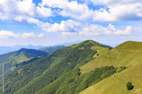 Peacks of the Val d'Intelvi from Rigugio Venini Galbiga. Alpe Colonno, Pigra, Val d'Intelvi, Como Lake, Lombardy, Italy, Europe. photo