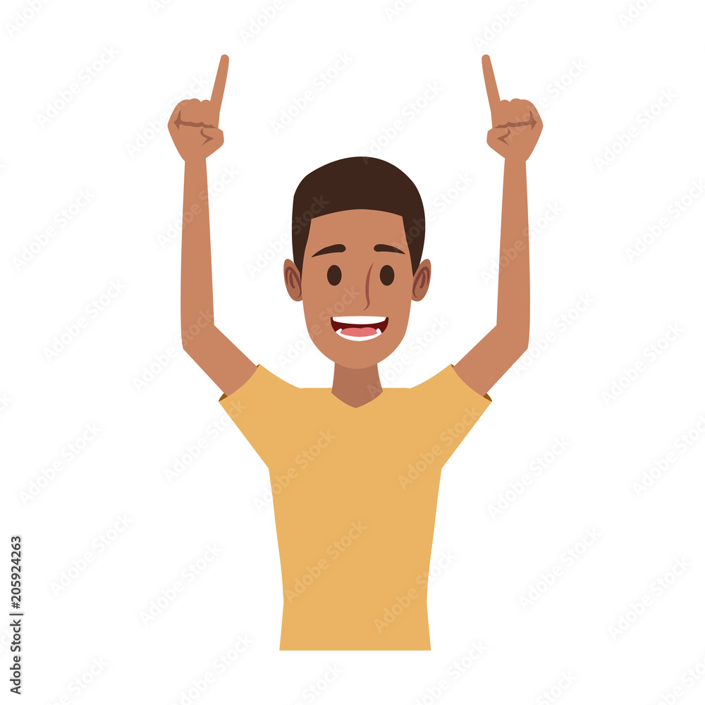 young man doing hands expressions vector illustration graphic design young man doing hands expressions vector illustration graphic design