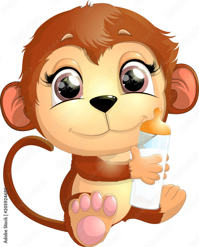 Fototapeta premium piękna śliczna małpa