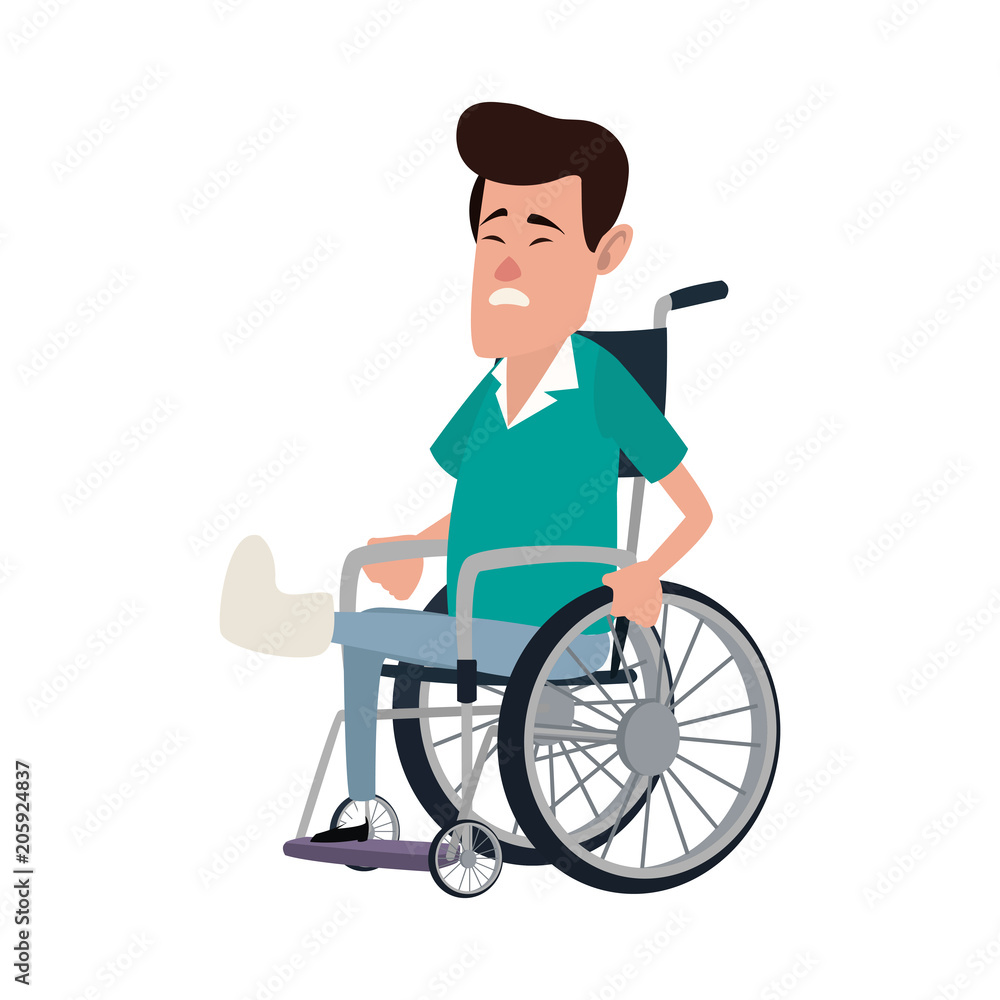 Man in wheelchair cartoon vector illustration graphic design Man in wheelchair cartoon vector illustration graphic design