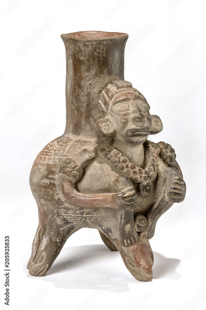 Aztec Vase Depicting a Woman giving birth to a child Aztec Vase Depicting a Woman giving birth to a child