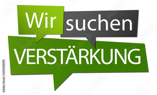 Wir suchen Verstärkung grün