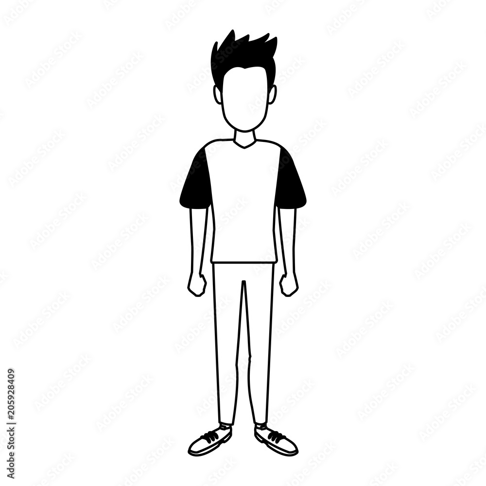 Young man cartoon vector illustration graphic design Young man cartoon vector illustration graphic design