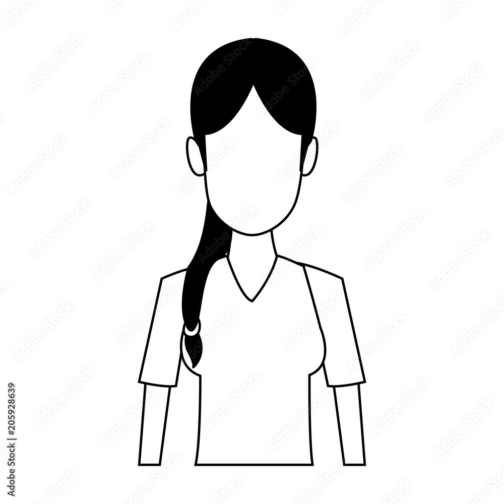 Young woman cartoon vector illustration graphic design Young woman cartoon vector illustration graphic design