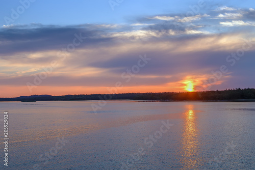 Sunset in White Sea  Russia