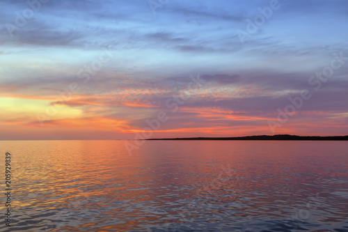 Sunset in White Sea, Russia