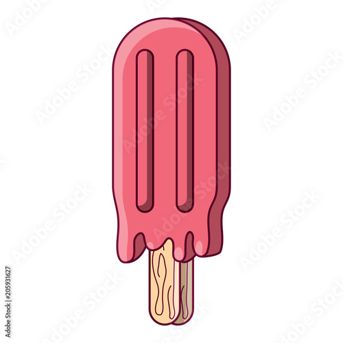 ice cream bar icon over white background, vector illustration