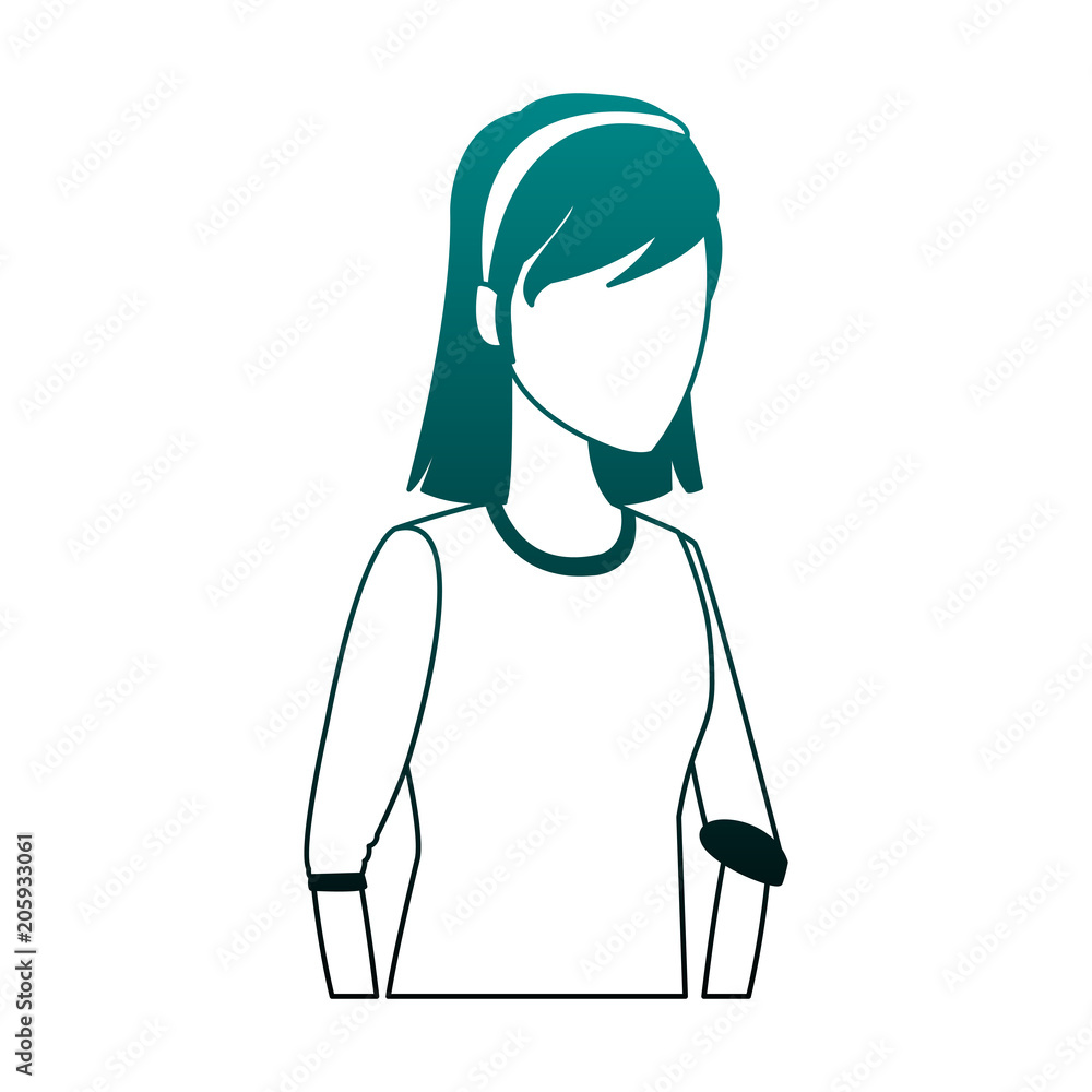 Young woman cartoon vector illustration graphic design