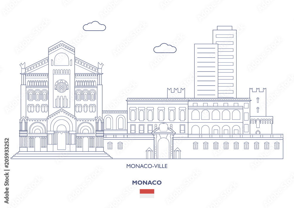 Monaco-Ville City Skyline, Monaco