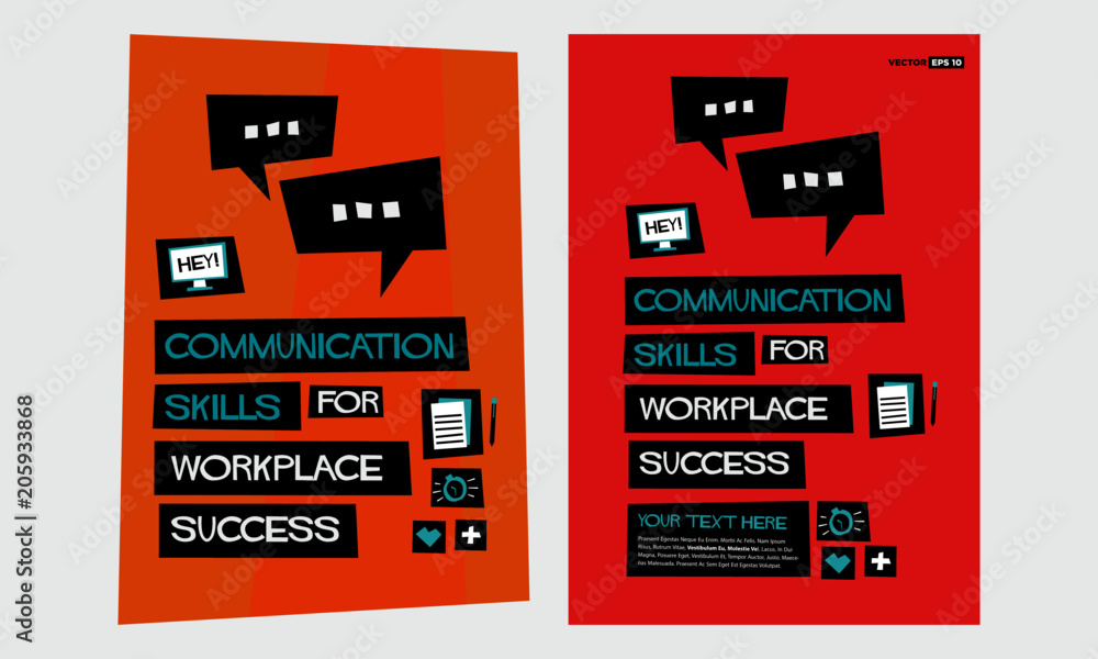 Communication Skills For Workplace Success Retro Poster Design Template Communication Skills For Workplace Success Retro Poster Design Template
