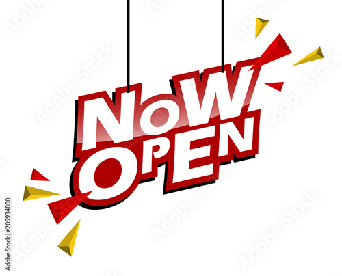 red and yellow tag now open