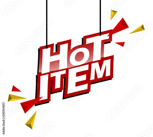 red and yellow tag hot item