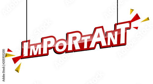 red and yellow tag important