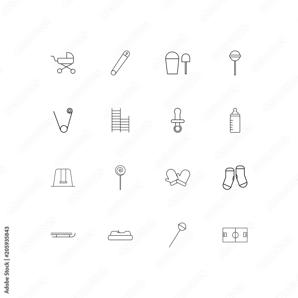 Baby, Kid And Newborn linear thin icons set. Outlined simple vector icons Baby, Kid And Newborn linear thin icons set. Outlined simple vector icons