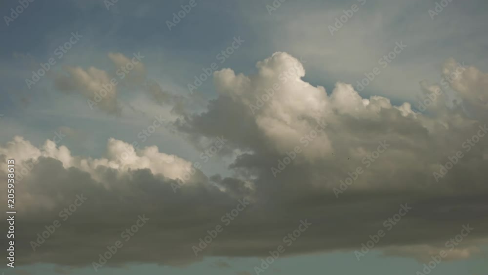 Real Time video of Blue Sky with fluffy clouds in 4K Real Time video of Blue Sky with fluffy clouds in 4K