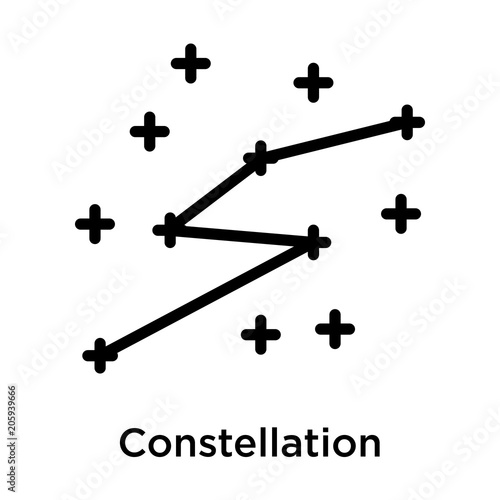Constellation icon vector sign and symbol isolated on white background